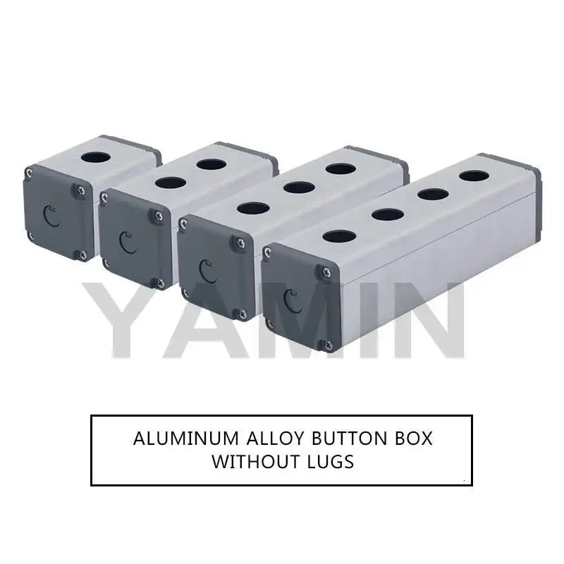 16/19/22 Mm Hợp Kim Nhôm Hộp Bảo Vệ Cho Kim Loại Công Tắc Ấn Nút IP67 Chống Nước Công Nghiệp 12/ 3/4 Lỗ Hàng Đơn