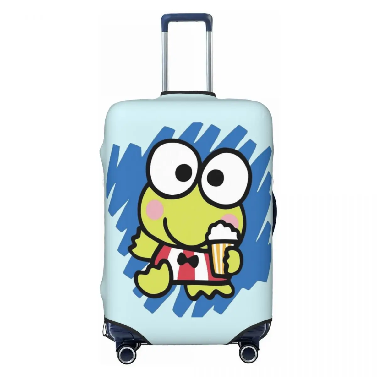 

Custom KeroKeroKeroppi Popcorn Luggage Cover Protector Fashion Travel Suitcase Protective Cover for 18-32 Inch