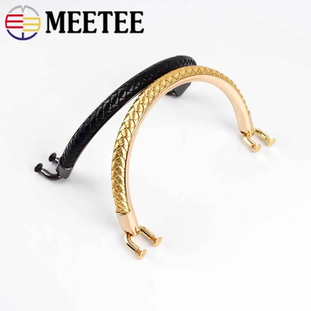 Meetee 2pcs 125mm Metal Bag Handles for Luggage Strap Buckle Hooks DIY Bags Handle Belt Hardware Accessories