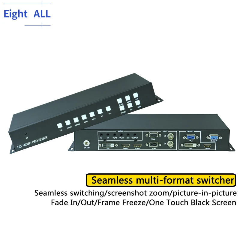 

Broadcast Pole Conference Seamless Switcher Fade In/Out Screen Freeze Screenshot Zoom In One Click Black Screen Format Converter