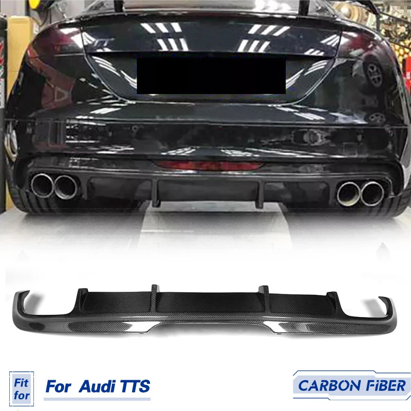 

Car Rear Bumper Diffuser Lip Spoiler Carbon Fiber for Audi TTS 2008-2014 Racing Rear Diffuser Apron Lip Body Kit FRP