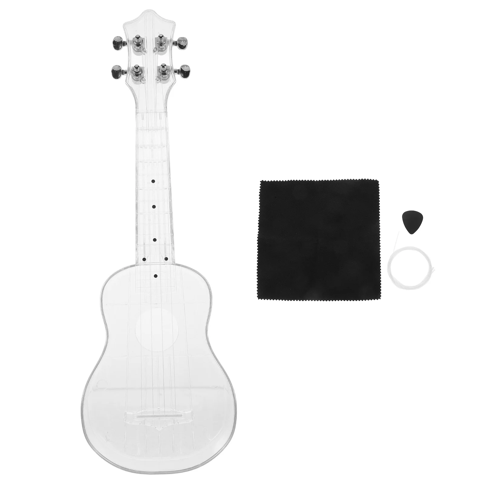 

21-inch Ukulele Transparent for Kids Beginners Lightweight Anti-fall Composite Resonance Integrated Fretboard Musical Instrument