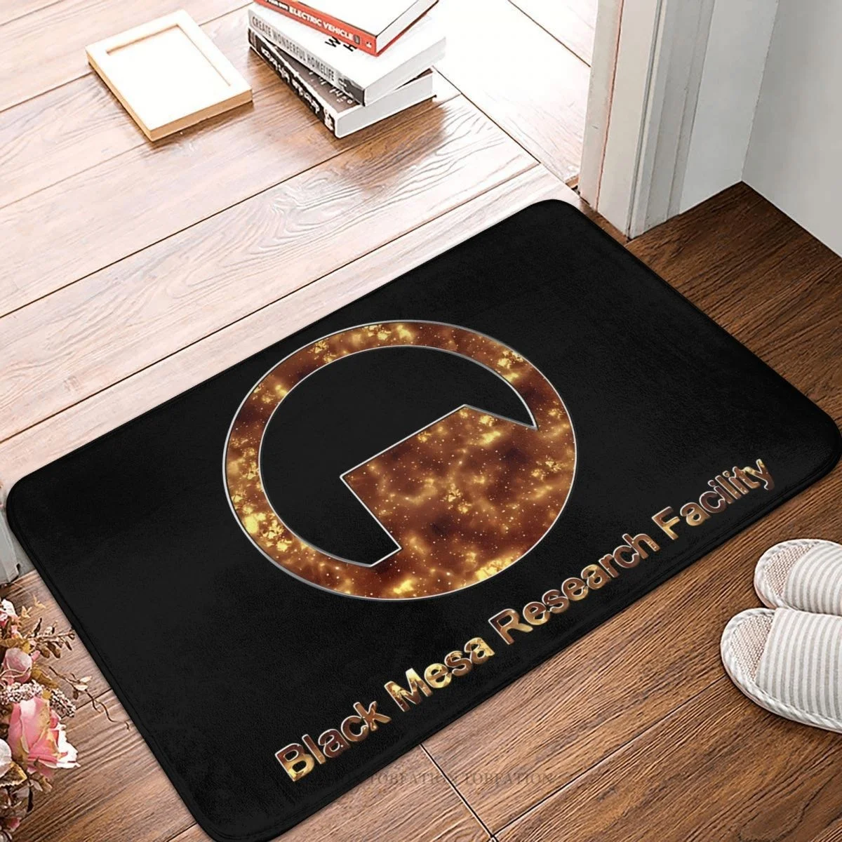 Half Life Bath Non-Slip Carpet Black Mesa Research Facility Flannel Mat Entrance Door Doormat Floor Decor Rug