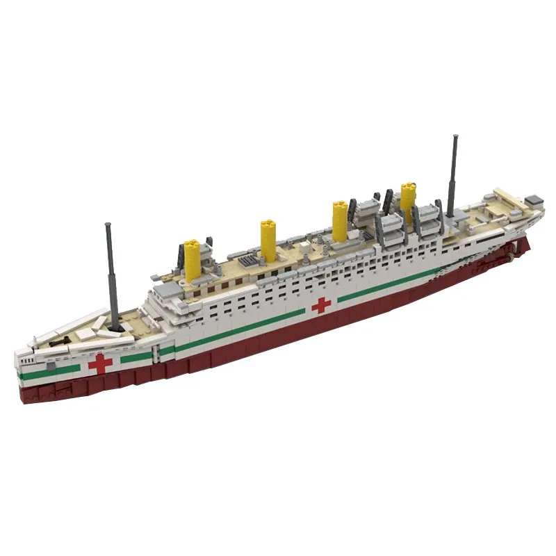 MOC Building Blocks British Ocean Liner HMHS Britannic Royal Transport Ship Model Passenger Cruise Bricks Boy Toys Gift