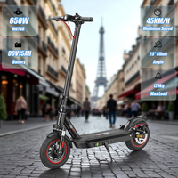 Electric Scooter IScooter I10 650W 36V15AH Urban Commuting Aldult E-Scooter 10-inch All-terrain All-road Tire Foldable EScooters