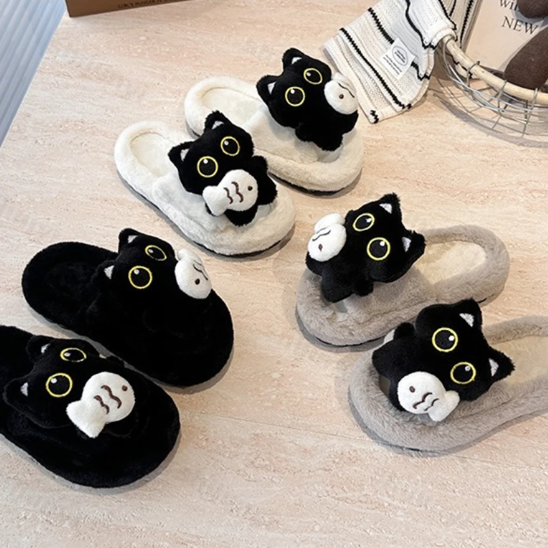 الأطفال لطيف أفخم النعال القطنية شتاء جديد خفيفة الوزن الراحة الفتيات كلمة واحدة النعال الدافئة داخلي عدم الانزلاق الفتيان أحذية المنزل