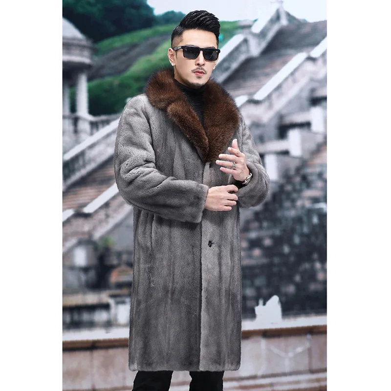 Coat Leather Jacket Fur Men Fashion Clothing Casacos De Inverno Masculino Autumn and Winter Environmental Friendly Breathable