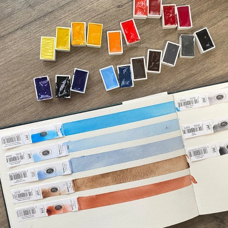 New Color Polish Layered Color Solid Watercolor Full Block/Half Block Paint Artist Grade Fine Art Painting Create Art Pigments