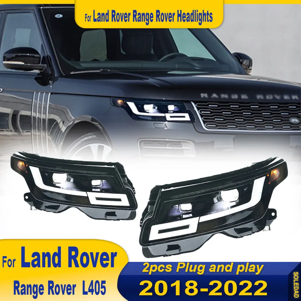 Car Accessories LED Headlights For Land Rover Ranger L405 2018 2019 2020 2021 2022 Upgrade New Styling Front Lights Assembly