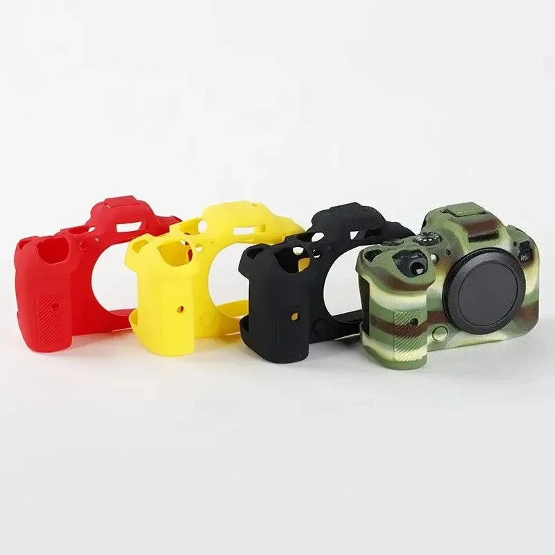 Borsa per fotocamera DSLR Design con texture antiscivolo per Canon EOS R6 Mark II R6II R6 Custodia protettiva per armatura in silicone