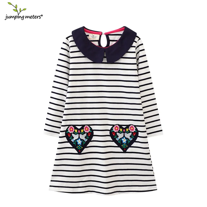 

Children's Dress Summer New Children's Clothing Striped Heart Girl's Dress Knitted Children's Dress Wholesale and Dropshipping