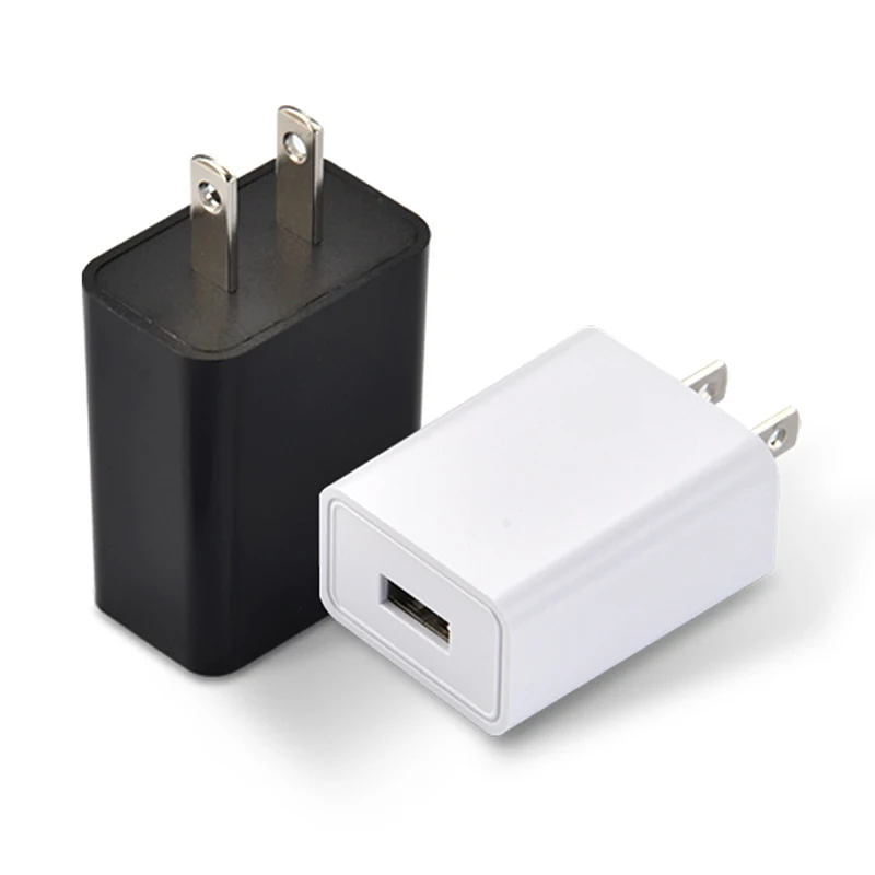 Adaptateur de charge rapide US 5V 2A avec prise UL, chargeur mural à port USB unique pour les voyages aux États-Unis, au Japon, en Thaïlande, au Canada, en Colombie-F(x)