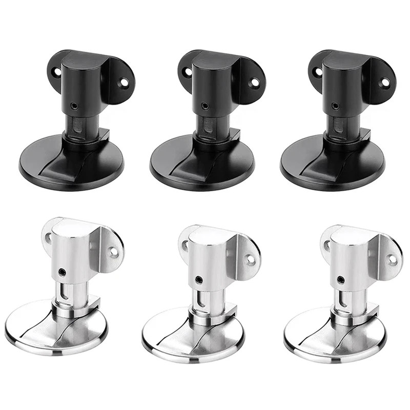 

HOT-3PCS Adjustable Alloy Door Stop Anti-Collision Invisible Door Punch-Free Bathroom Floor Door Stop