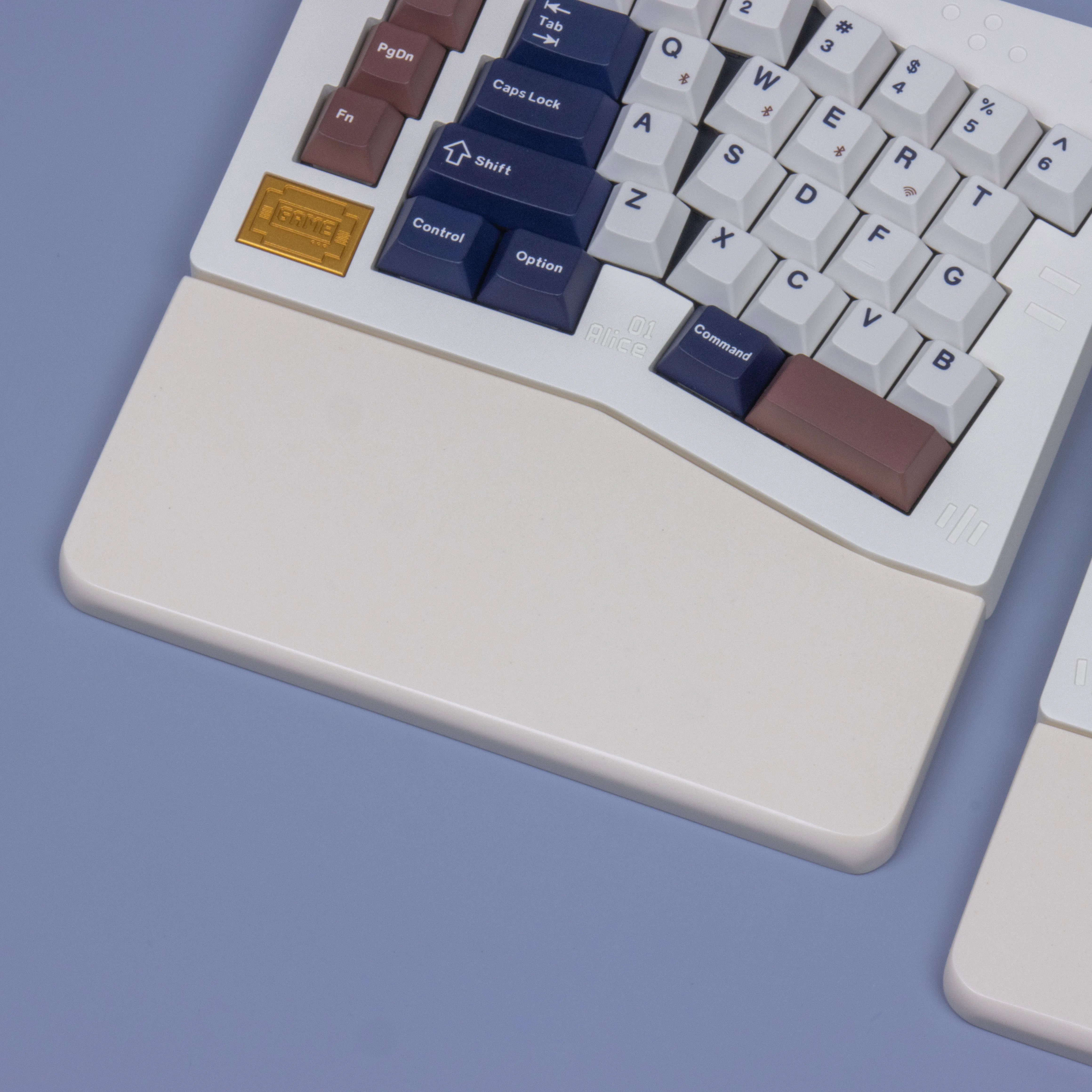 Alice Mechanical Keyboard Wrist Rest For Keychron Z11 Quartz Stone Split Wrist Rest Alice Layout Mechanical Keyboard Palm Rest