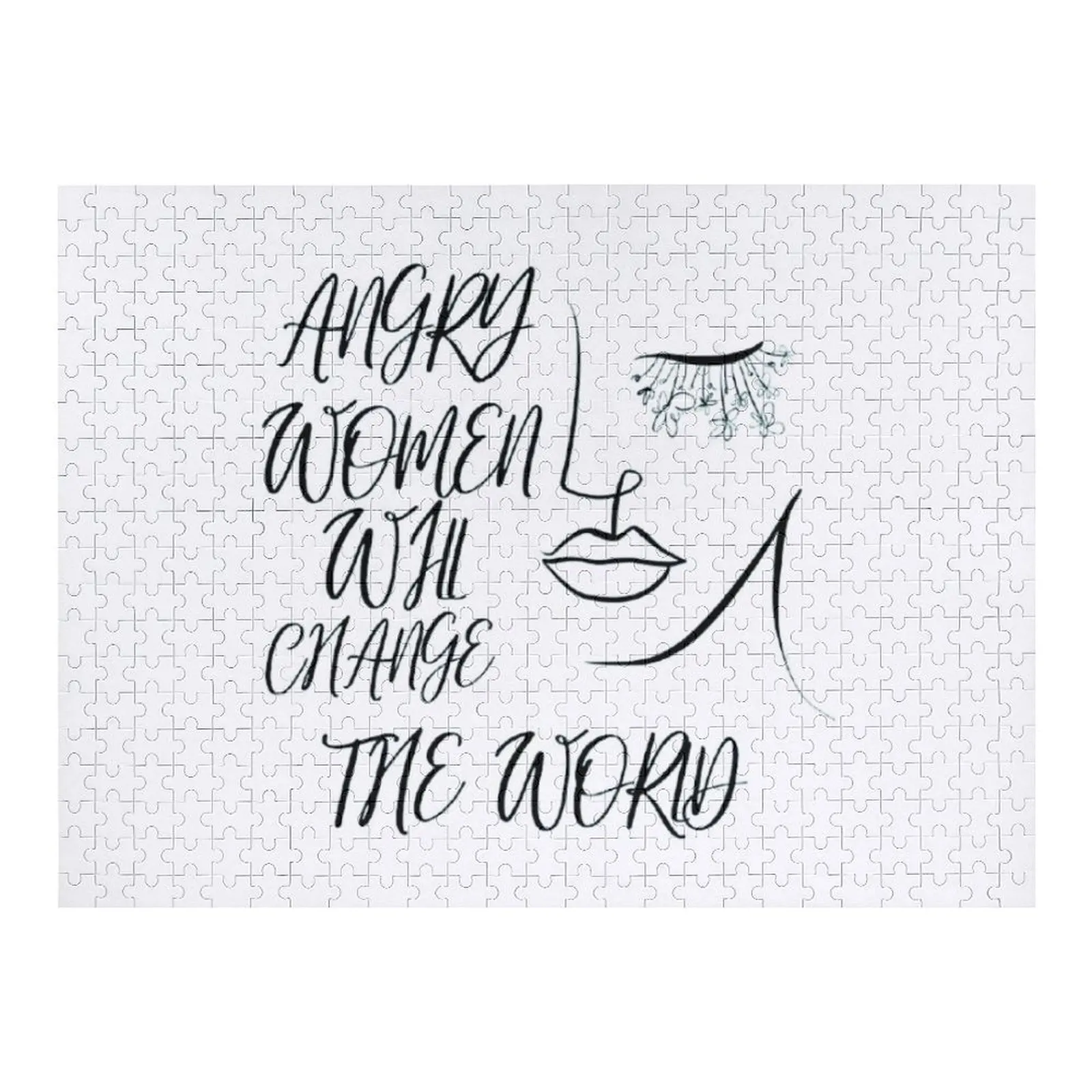 

Angry woman will change the would Jigsaw Puzzle Photo Custom Jigsaw Custom Wood Adults Personalized Gift Ideas Puzzle