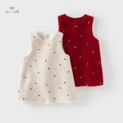 Dave Bella Girls Baby Princess Dress New Autumn Winter Charm Cute Children Long Sleeved Christmas Party Dress DB4242946