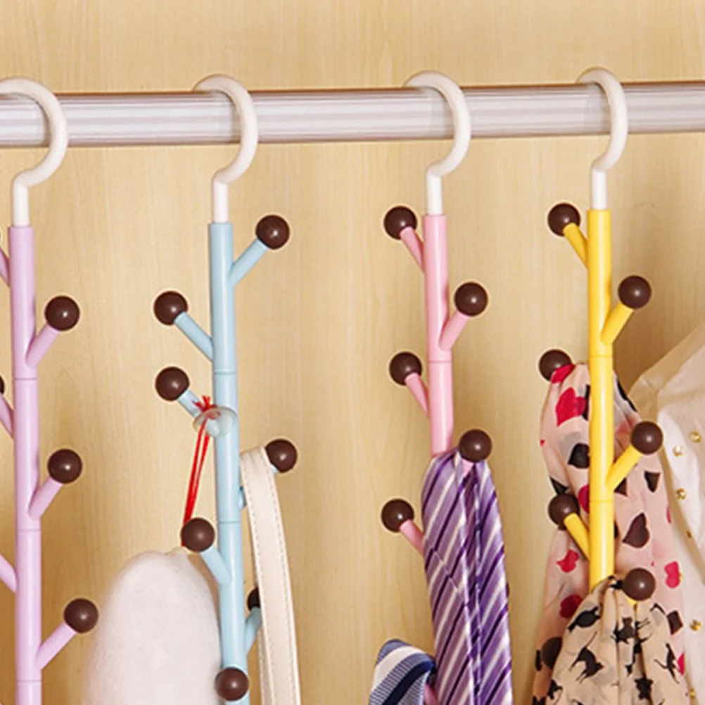 Rotierender Kleiderschrank-Aufhänger, Organizer, 360-Grad-Drehteller, Aufbewahrung für Schal, Mütze, Krawatte, Gürtel, platzsparender blauer Schal-Aufhänger