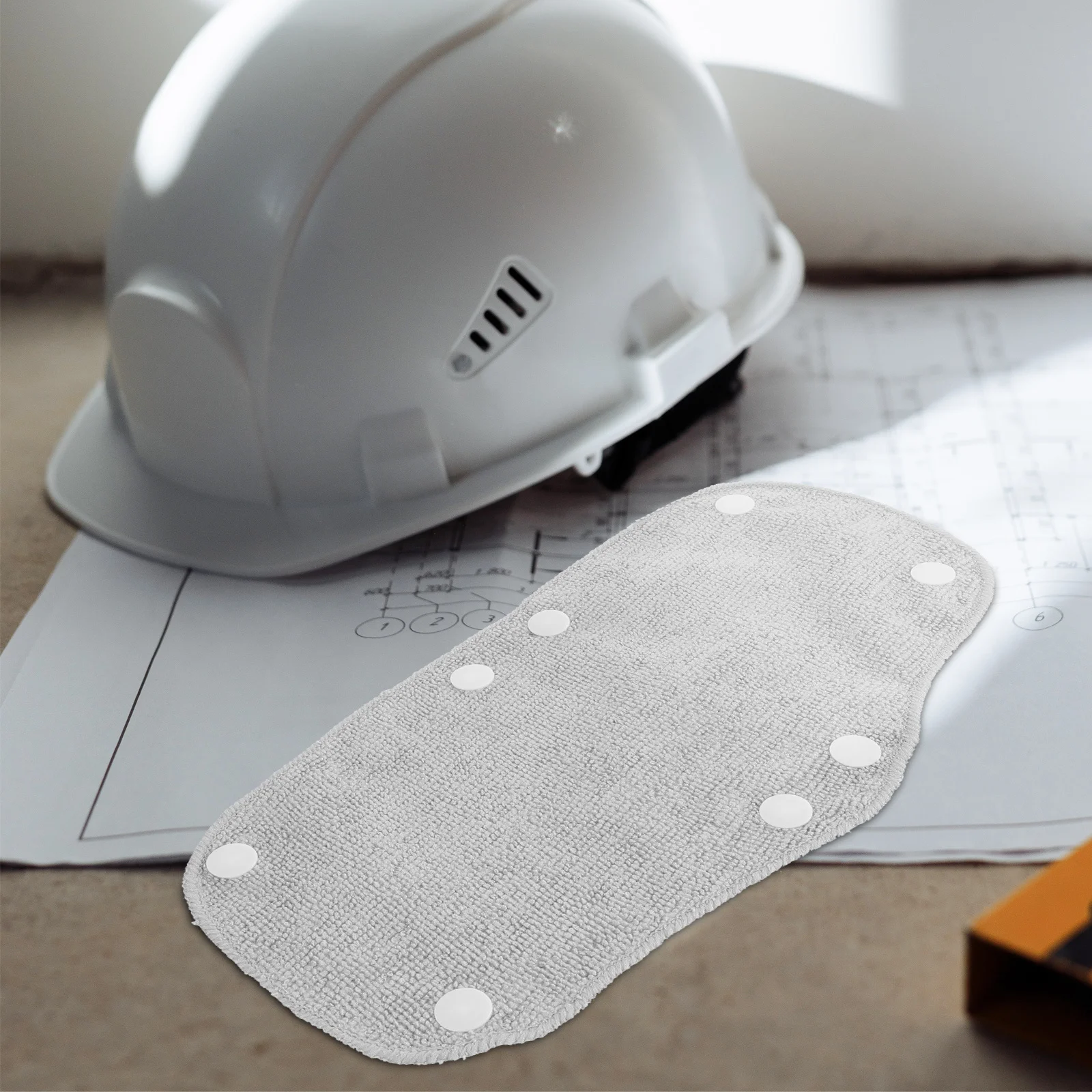 4Pcs Breathable Hard Hat Sweatband with 8 Snap Fasteners Anti-Sweat Lining for Safety Helmets Factory Work Gear