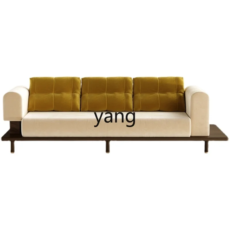 

LH New Chinese Solid Wood Nordic Light Luxury Hotel Leisure Living Room Double Triple Fabric Sofa