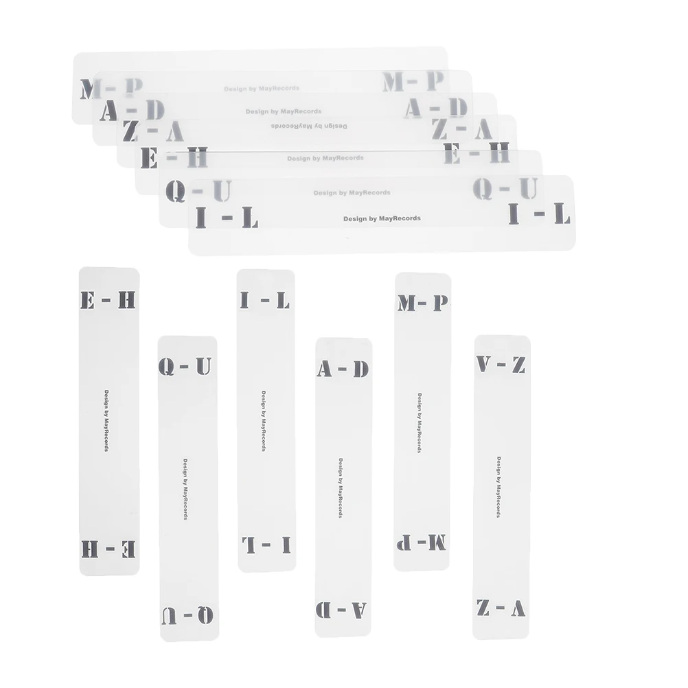 

12pcs Acrylic Vinyl Record Dividers A-Z Classification Tags Horizontal Vertical CD Organizer Files Folder Labels