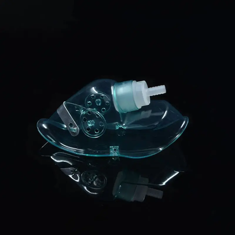 Прозрачная кислородная маска для взрослых с мягкой трубкой, регулируемым эластичным ремнем безопасности