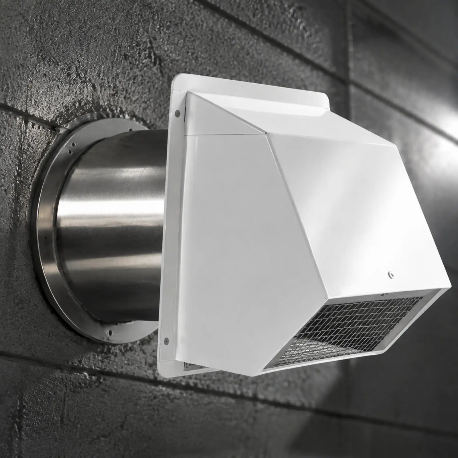 Wall-Mounted Dryer Exhaust Vent Hood Easy to Install Galvanized Steel Dryer Vent Hood Corrosion-Resistant Rust-Proof