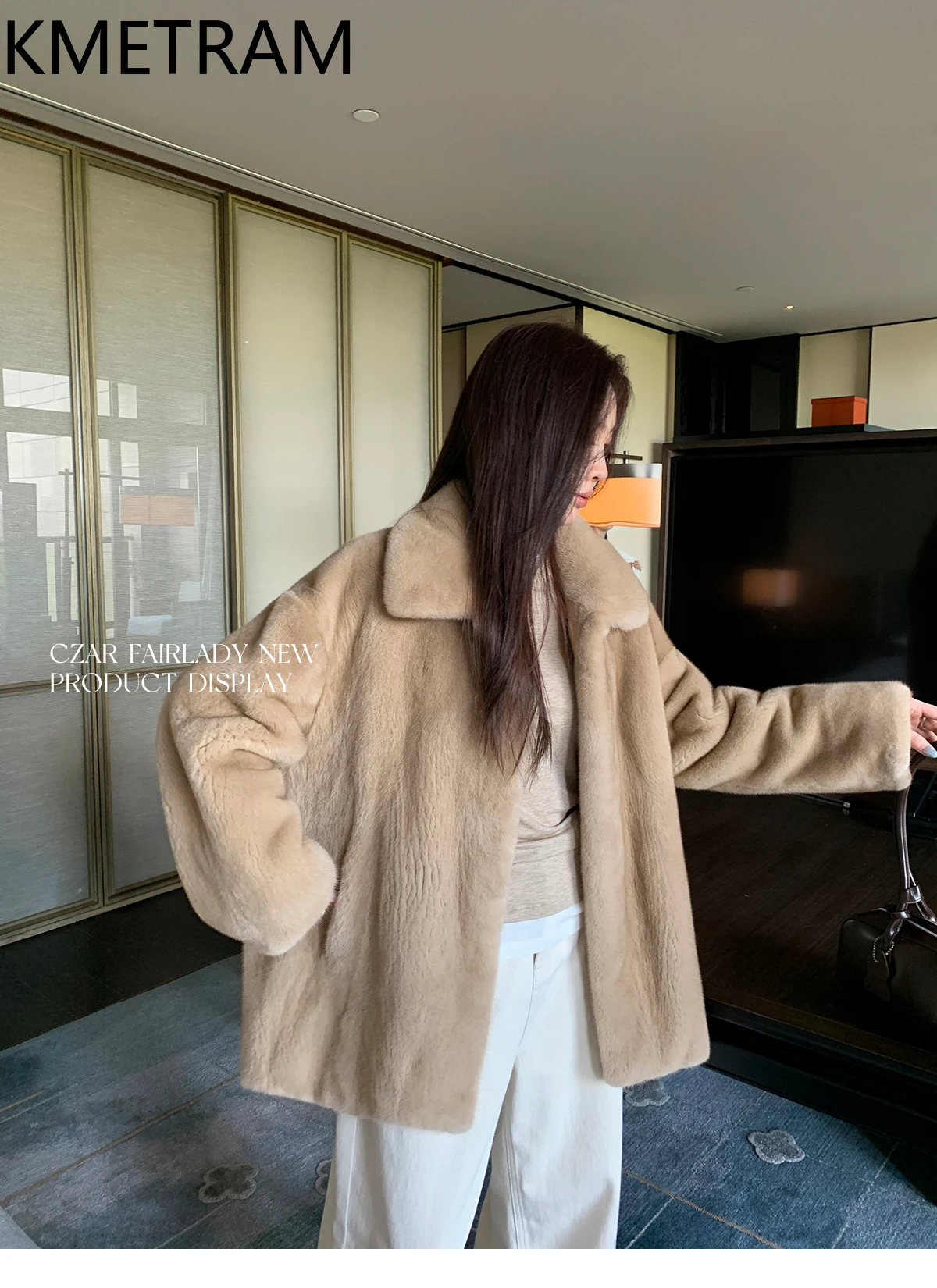 KMETRAM 100% veste de fourrure de vison entière femme luxe revers réel manteau de fourrure 2025 hiver nouveau dans les vêtements d'extérieur femmes vêtements шу onder