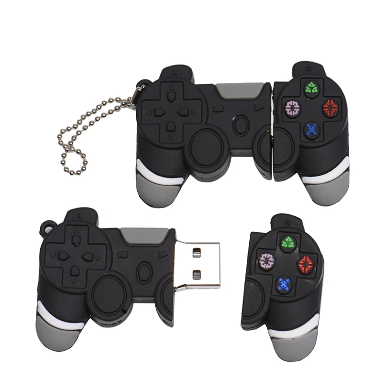 Game Controller Model USB 2.0Flash Drives 64GB Mini Cartoon Pen Drive 32GB Creative Gift for Kids Pendrive16GB 8GB Free Chain