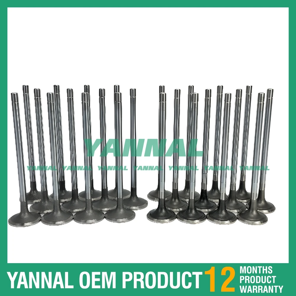 Good quality 24PCS QSK23 Intake and Exhaust Valve 4007179 4007180 For Cummins Diesel Engine