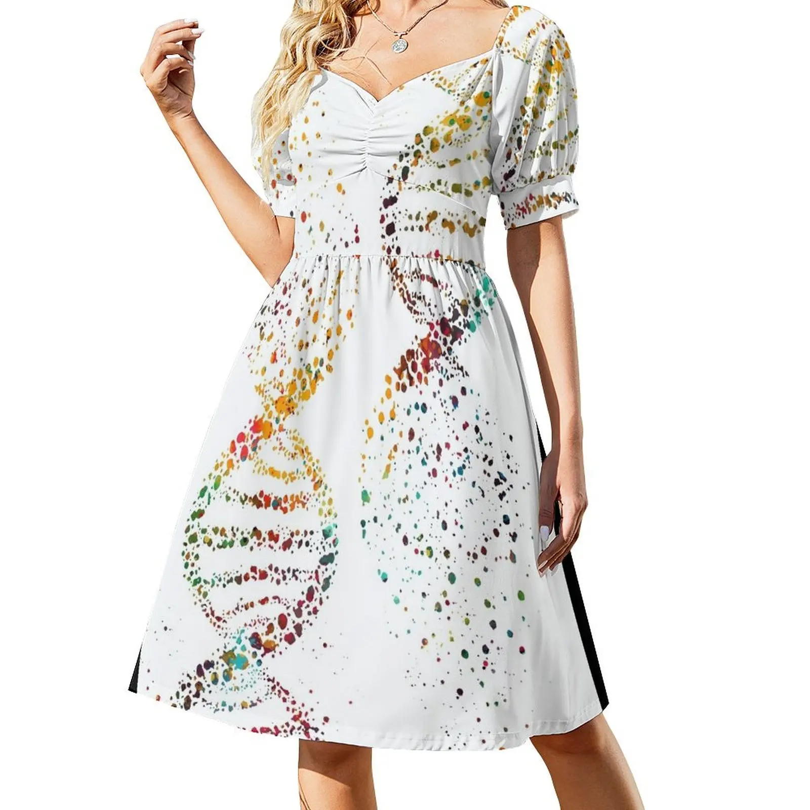 

DNA, Watercolor Art,Dna double helix genetic Sleeveless Dress women's evening dresses 2024