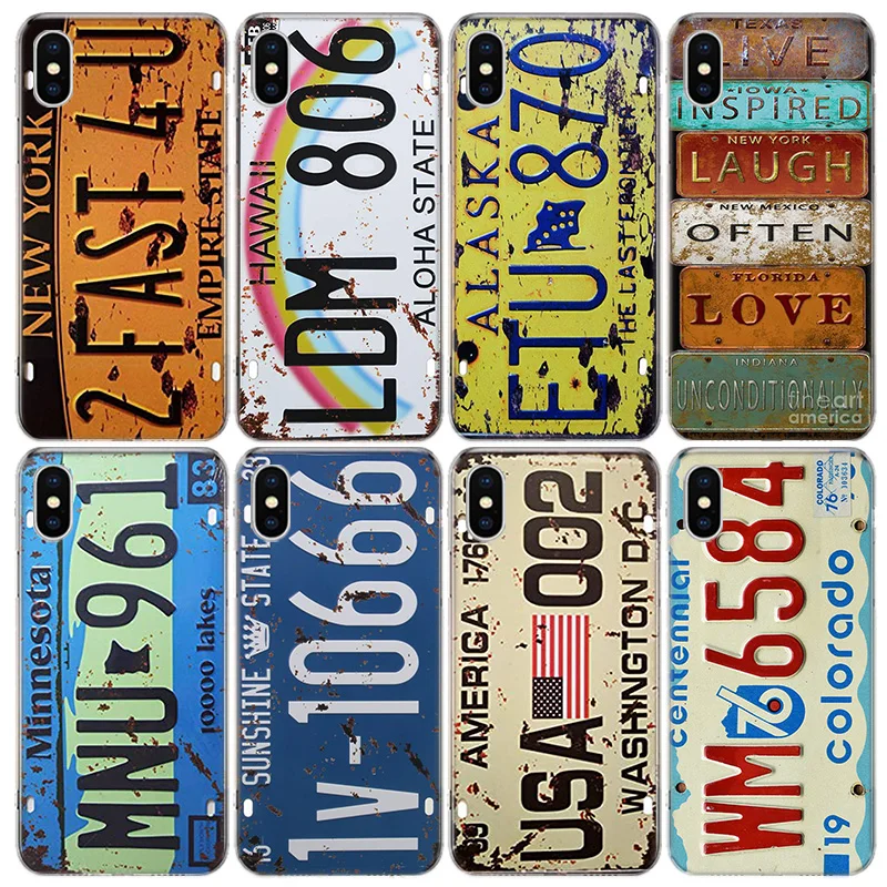 funny License New York plate number Phone Case For Apple Iphone 15 14 13 16 Pro Max Cover 11 12 Mini Fundas X XS Max XR 8 7 Plus