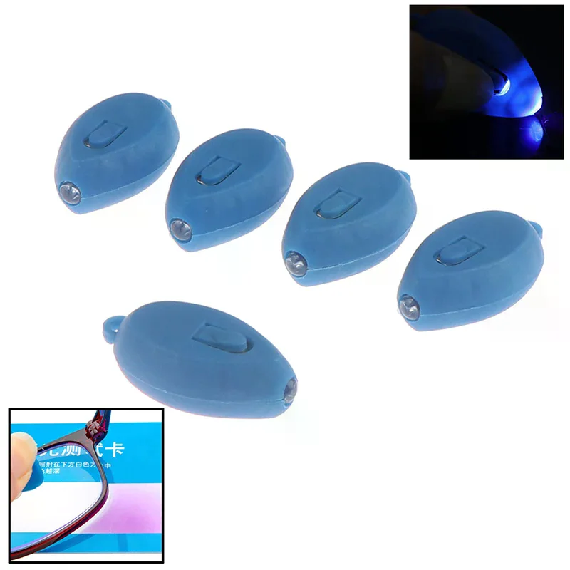 5pcs Mini Keychain Led Key Ring Flash Flashlight Torch Anti Blue Light Lamp For Home And Professional Use