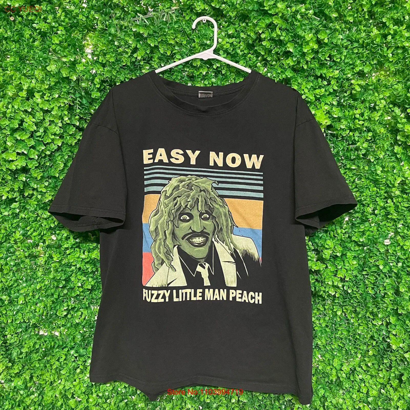 Vintage Easy Now Fuzzy Little Man Peach T-shirt - Adult Mens Large - R108