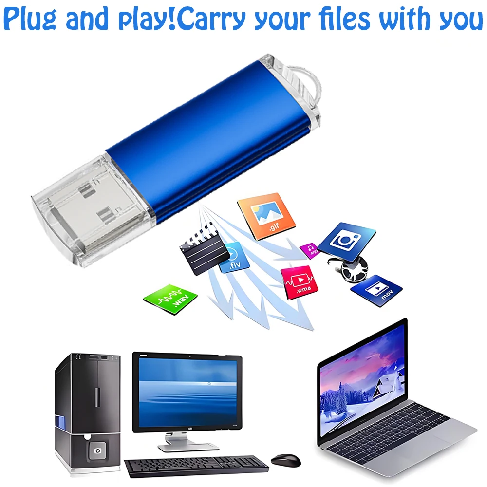 100Pcs/lot USB 2.0 Flash Drive 1GB 2GB 4GB 8GB Pen Drive 16GB Pendrive 32GB USB Stick 64GB 128GB Memory Flash Disk Free LOGO