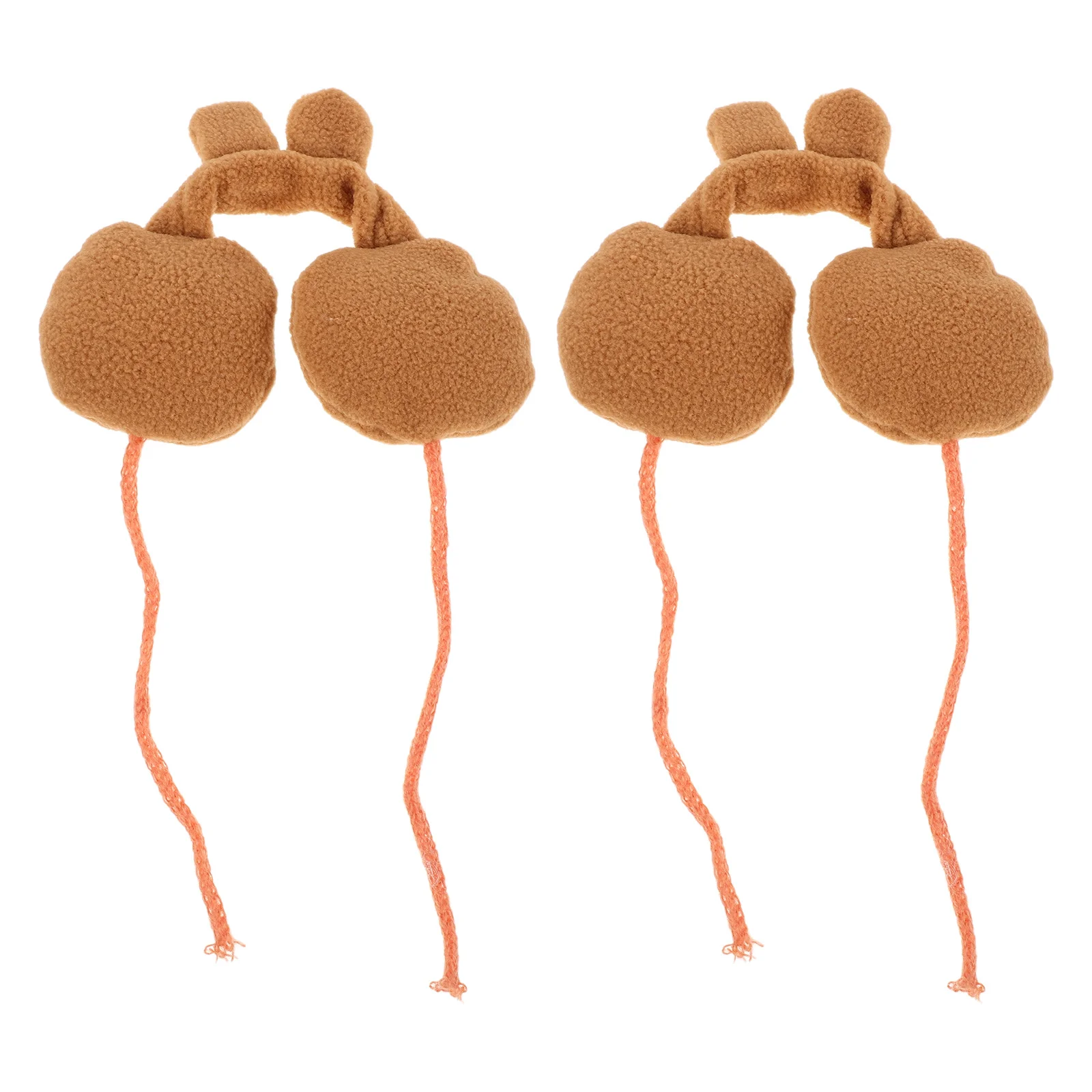 

2Pcs Cartoon Ear Muffs Decor for 10Cm Figures - Soft Warm Covers Styling Winter Outfit Accessories Cute Ear Protectors Display