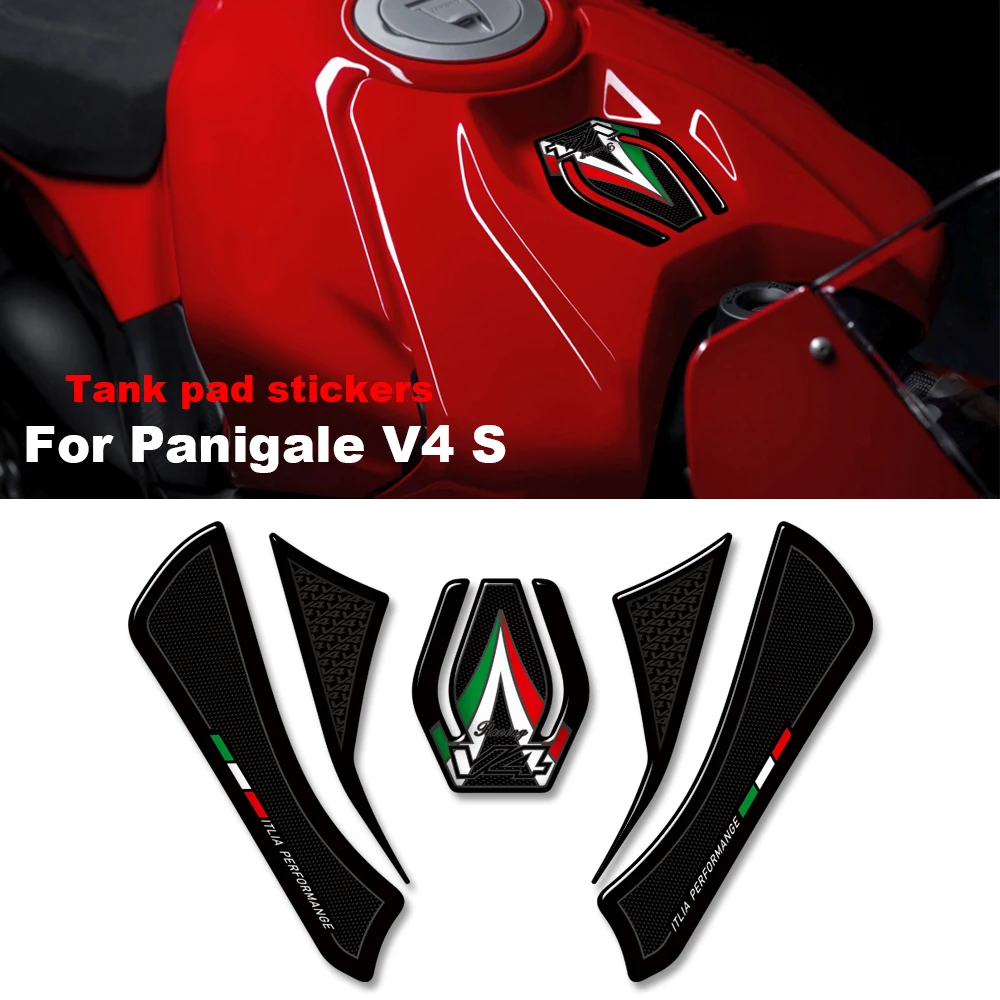 

Motorcycle Protector Tank Pad Side Grips Gas Fuel Oil Kit Knee For Ducati Panigale V4 S V4S 2025 Fairing Fender Stickers Decals