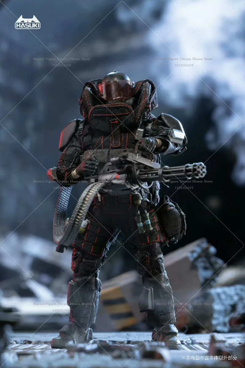 Escala 1/12 estilo força militar fantasma operação preta 6 polegadas conjunto completo figura de ação soldado em estoque hasuki SA-02 edição limitada