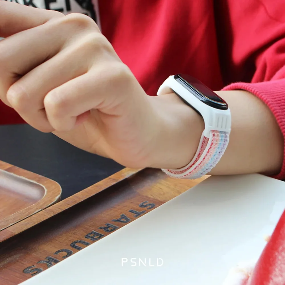 Cinturino in Nylon per xiaomi mi band 8 7 4 5 6 cinturino cinturino correa cinturino Miband braccialetto Sport loop mi band 7 6 5 4 3