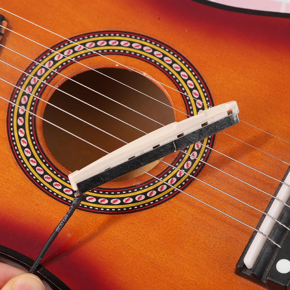 1pcs Guitar Pickup Stick Transducer Ceramic Piezo Pickup Under Bridge Saddle Passive Piezo Film Pickup Bars For Acoustic Guitars