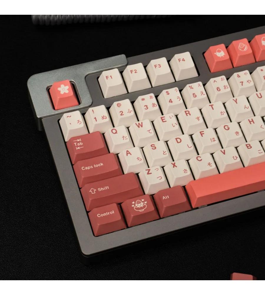 Sublimation Big Full Set Original Highly Adaptable Mechanical Keyboard Keycaps Pink PBT