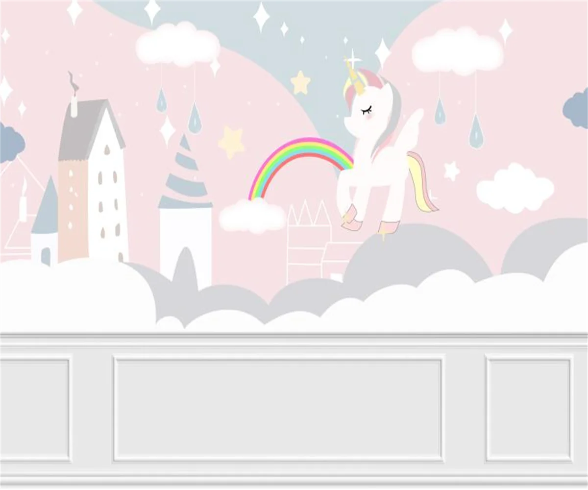 

Обои по индивидуальному заказу, большие настенные обои с героями мультфильмов, звездное небо, геометрические горы, фоновые обои для интерьера детской комнаты