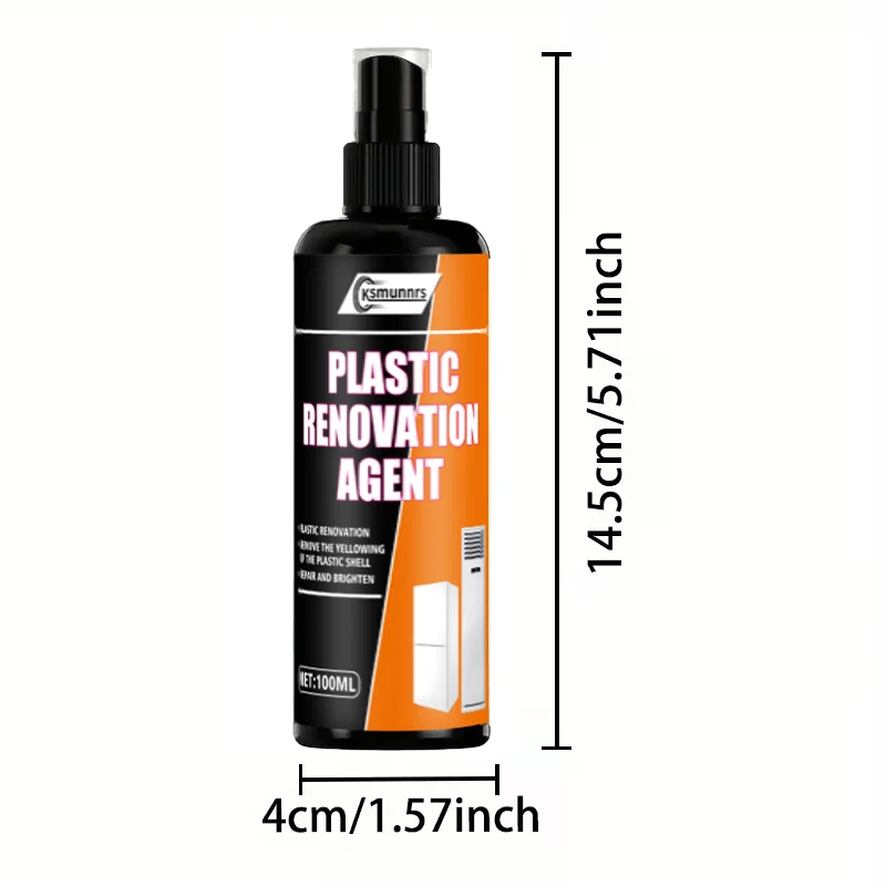 Plastic Renovation Agent (1L): Glycerin-Based Yellowing Remover – Whitens AC/Toilet/Car Headlights, Restores Like-New Shine