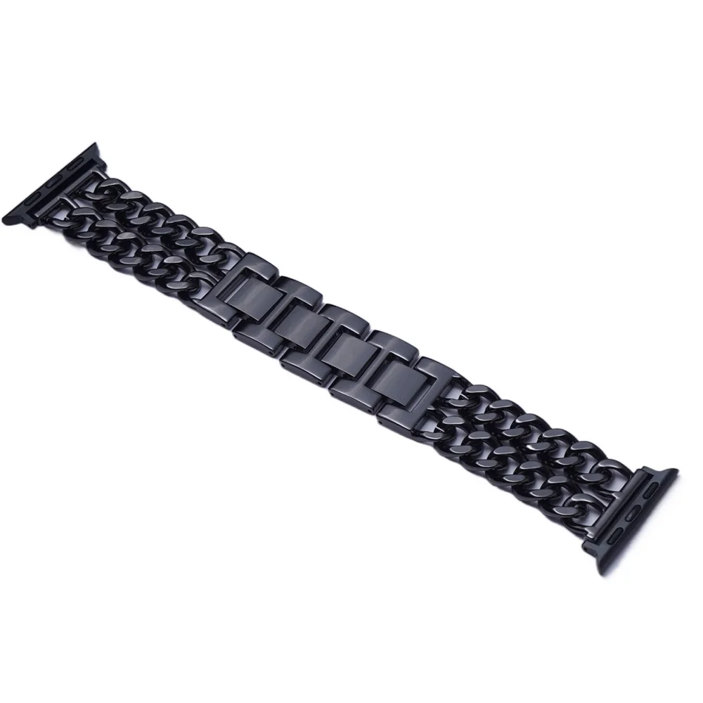 AZMAX pulsera de cadena de eslabones para mujer para Apple Watch Ultra 1/2 49mm banda 46mm 40mm 45mm 44mm 41mm 42mm para la serie Iwatch