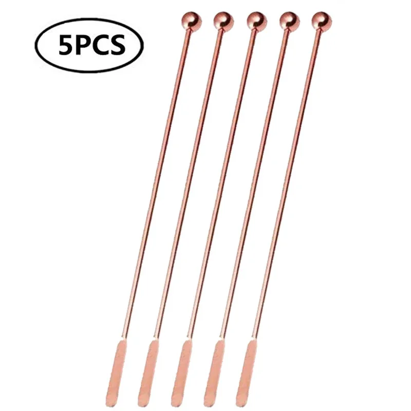 Stainless Steel Cocktail Drink Mixer Bar Stirring Mixing Sticks Muddler Ladle Stirrer Swizzle Sticks Coffee Stirring Sticks