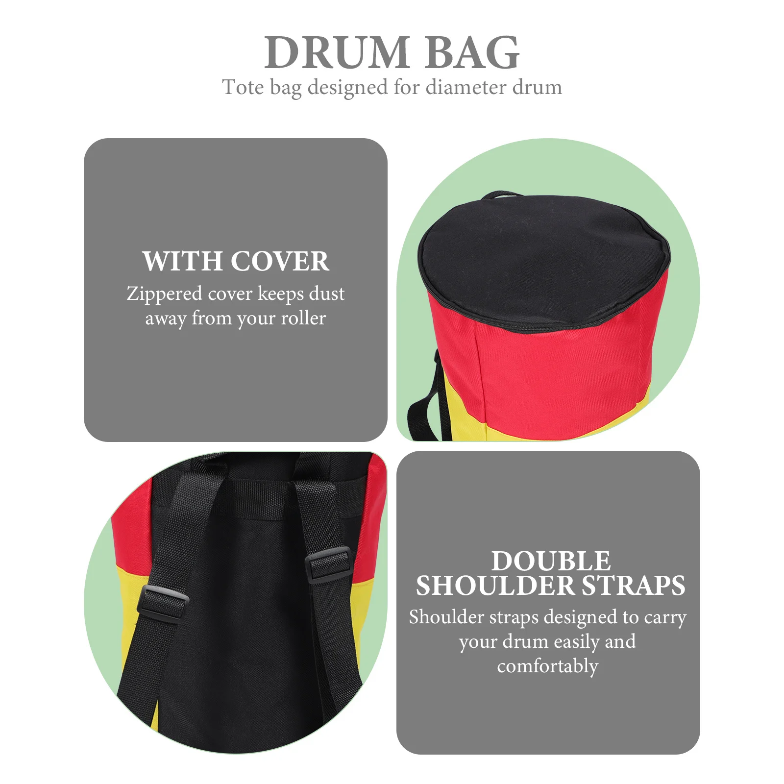 

African Drum Bag Oxford Fabric Waterproof Large Capacity Music Instrument Storage Pouch Durable Shoulder Backpack