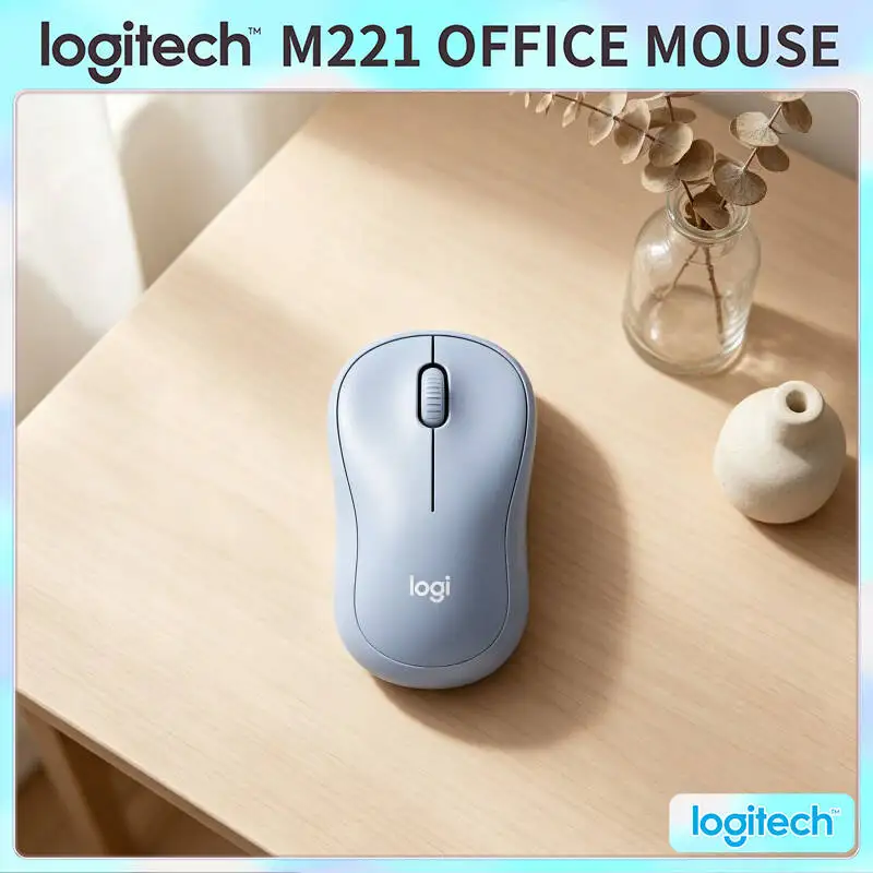 

Logitech M221 Wireless Mouse - SilentTouch Buttons, Lightweight Body, 10m Range, Ideal for Desktop Laptop Office Pros