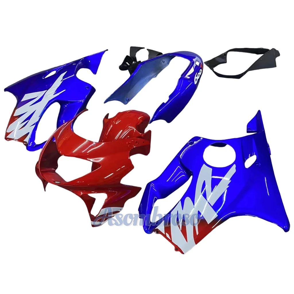 1999 - 2000 CBR600 F4 Fairings CBR 600F دراجة نارية استبدال لوحات الجسم ABS حقن هيكل السيارة مجموعة |   أزرق أحمر
