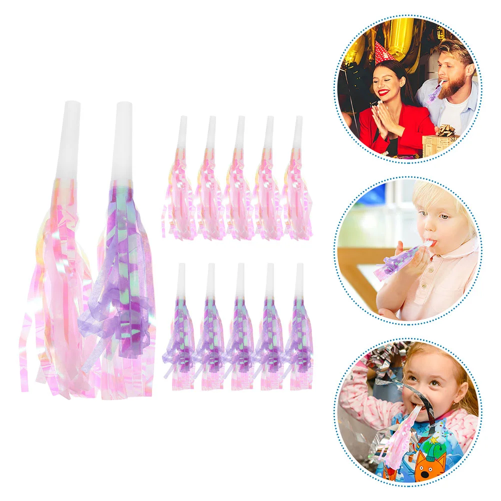 24 Pcs Blow Dragon Whistle Trumpet Toys Party Blowers for Kids Noisemakers Blowouts Whistles Child