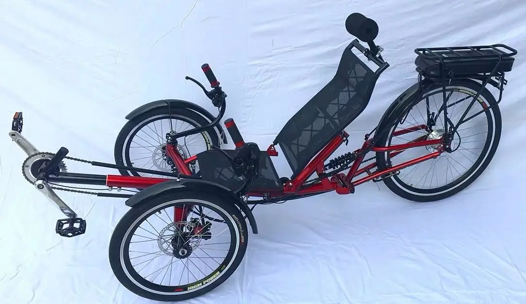 26 Inch Electric Recumbent Tricycle 500W 36V Motor 3 Wheel Ebike For Adults Outdoor Sports Cruising Electric Trike Bicycle image 1