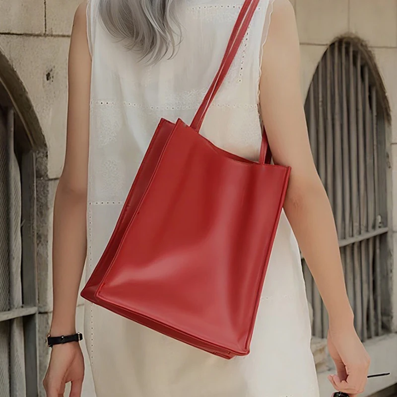 

Designer minimalist women's bag, fashionable shoulder bag, versatile lightweight tote bag, suede high-end leather handbag